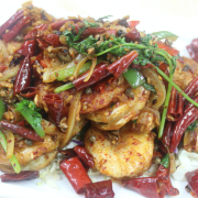 香辣大虾						Spicy Chilli Whole Prawns